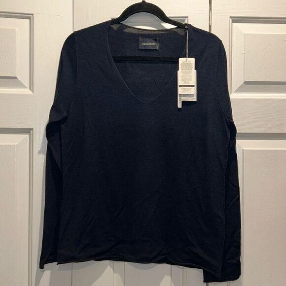 NWT Zadig & Voltaire Navy Sweater w Skull on back, Size Large - Picture 1 of 8